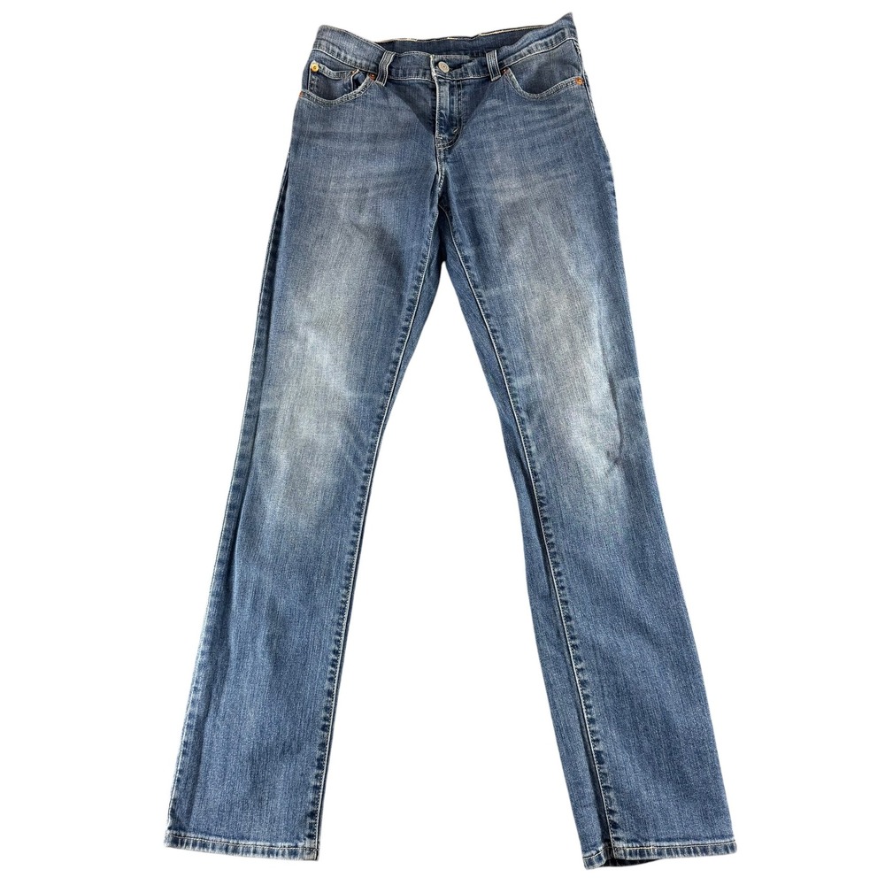Levis 524 Too Superlow Slim‎ Straight Leg Jeans Medium Wash Blue W26 L32